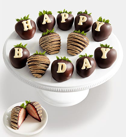 Sending Birthday Wishes™ Artisan Belgian Chocolate Strawberries